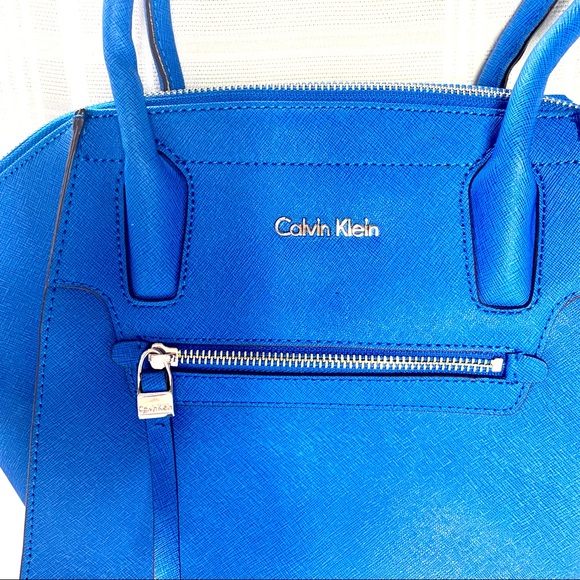 Calvin Klein Bags Calvin Klein Royal Blue Satchel Purse Poshmark
